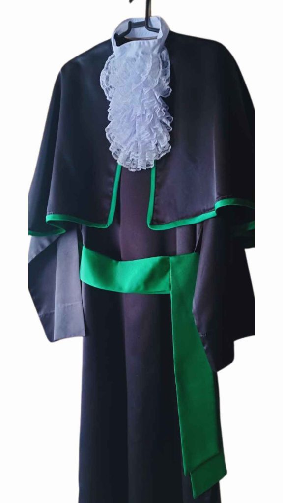 Beca verde de formatura.