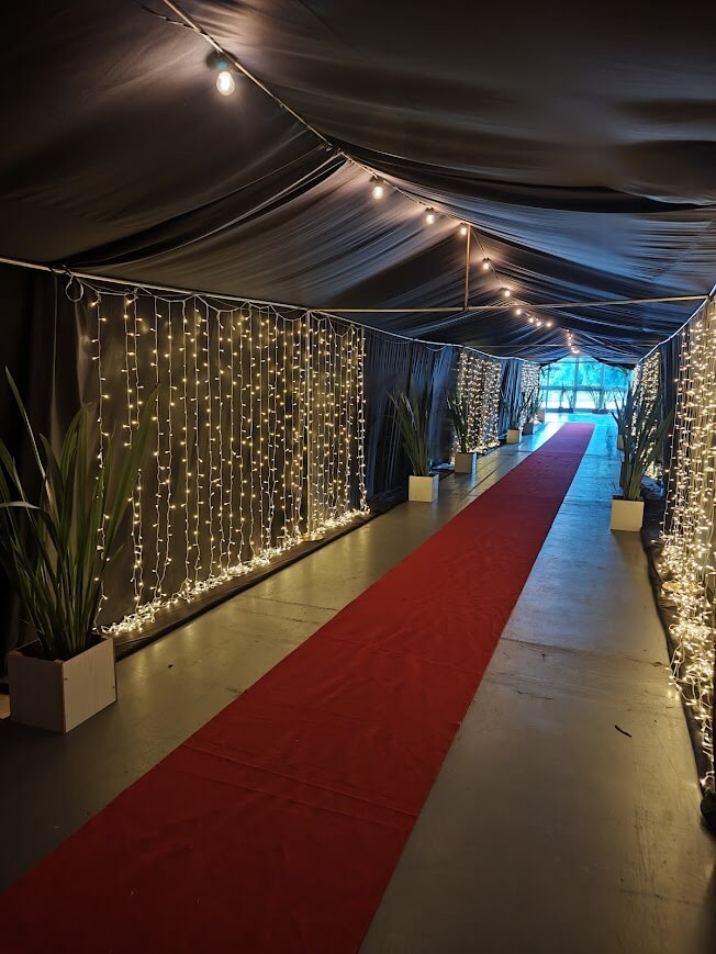 Túnel de entrada para formatura.